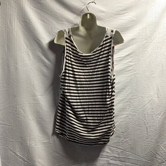 Cato Black & White Polka Dot and Stripe Tank Top – Size 22/24 (Plus Size) - Picture 2 of 4